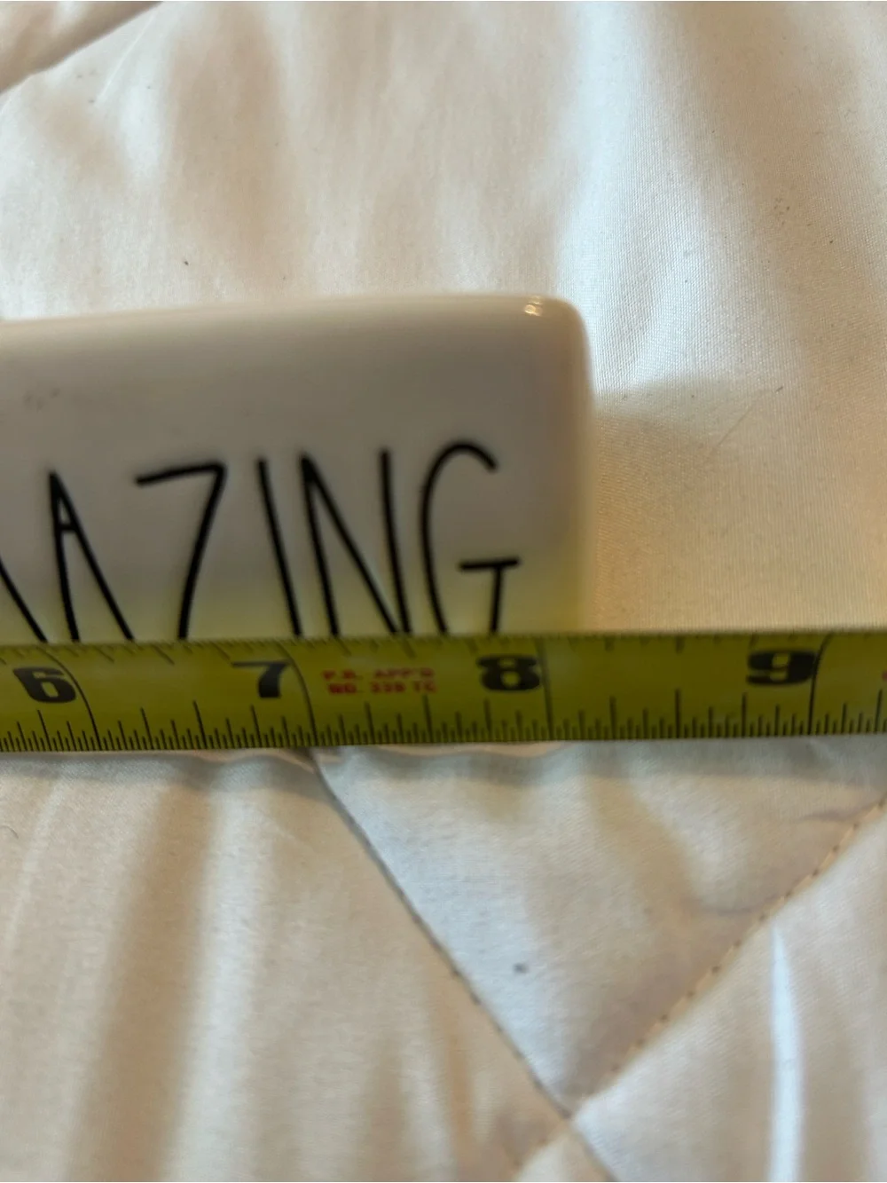 Rae Dunn White Ceramic 'Make Today Amazing' Desk Plaque
